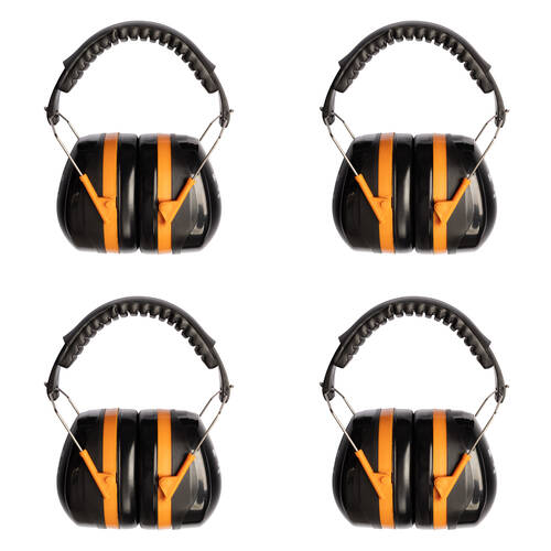 4PK Safecorp Heavy Duty Adjustable Folding Noise-Cancelling/Blocking Earmuffs