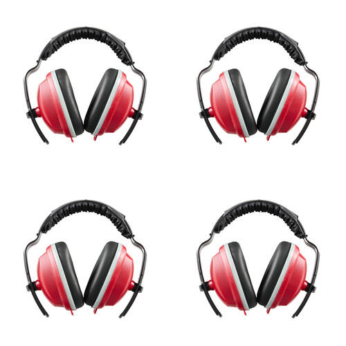 4PK Safecorp Light Duty Adjustable Folding Noise-Cancelling/Blocking Earmuffs