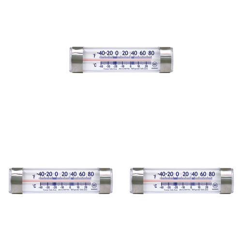 3PK Acurite Refrigerator/Freezer Thermometer Bar Home Kitchen Cooking