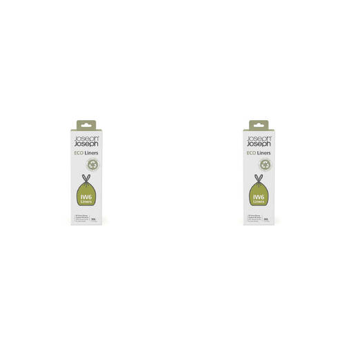 2x 20pc Joseph & Joseph IW6 Eco Liners 30L Plastic Bag - Grey