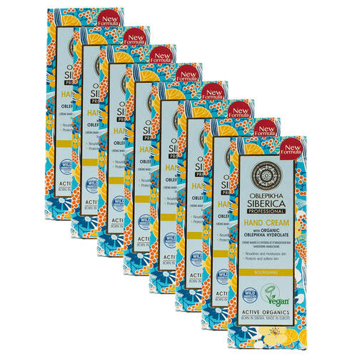 8PK Oblepikha Siberica 75ml Hand Cream w/Organic Oblepikha Hydrolate Nourishing
