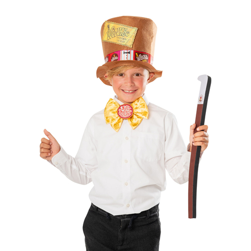Willy Wonka Bow Tie/Walking Cane Hat Cosplay Accessory Set