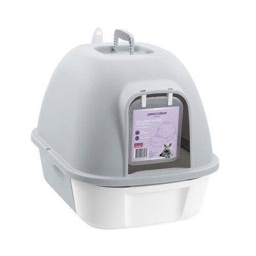 Paws & Claw 53x41cm Cat Litter House w/ Door & Slide Tray