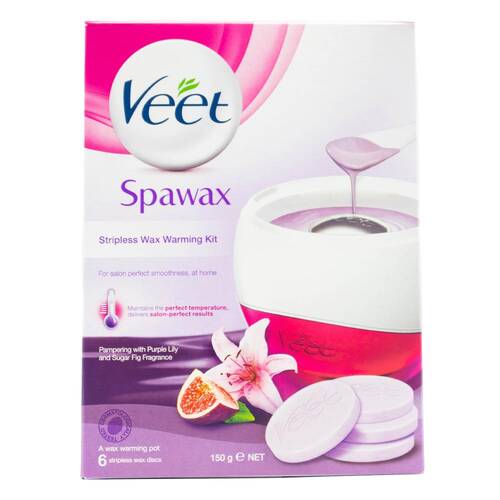 Veet Spawax Hair Removal Stripless Wax Warming Starter Kit