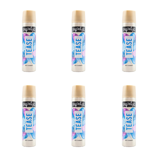 6PK Impulse 50G Ladies Scent Body Spray Perfume Fragrance Tease