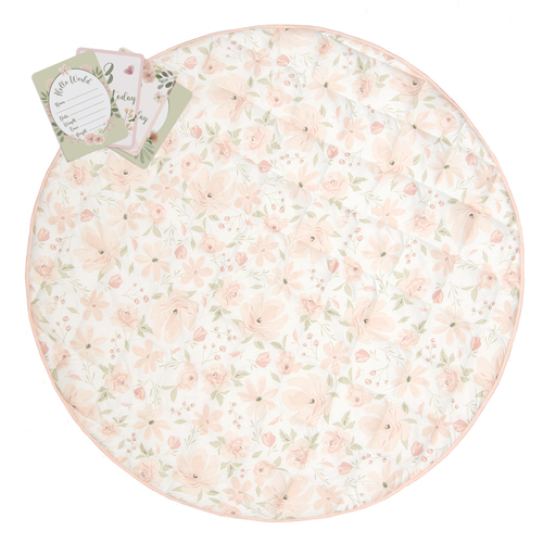 Lolli Living Round Playmat - Meadow 100cm w/Milestone Cards