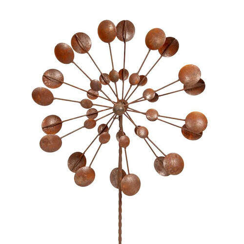  Large Mild Steel Carnival Outdoor Wind Spinner 210x60cm Rust
