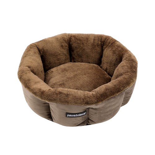 Paws & Claws Lux 48x48cm Snuggler Sleeping Bed - Mocha