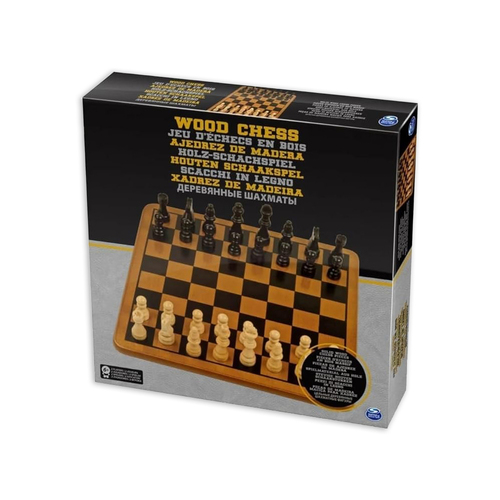 Spin Master Classic Wooden Chess Board Game Set 6y+