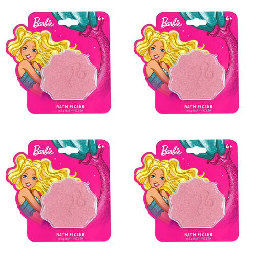 4PK Barbie Fantasy Range 100g Kids Bath Fizzer/Bomb - Pink