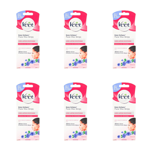 120pc Veet Easy-Gelwax Face Wax Strips w/ Finish Wipes