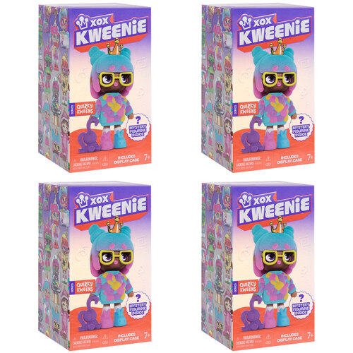 4PK XOX Kweenie Kids Mystery Quirky Figurine Toy - Assorted 7y+
