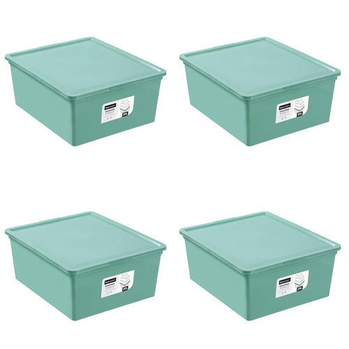 4x Boxsweden 20L/39cm Essentials Stackable Tub - Assorted