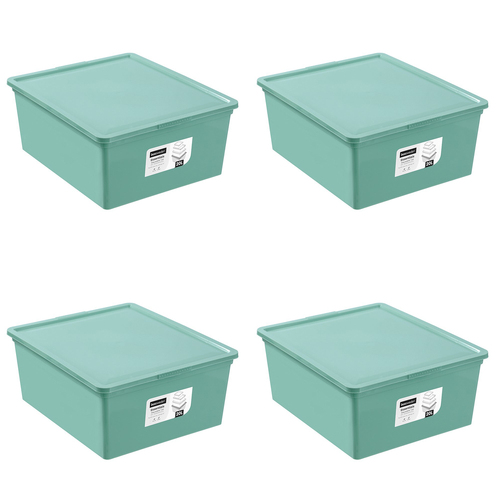 4x Boxsweden 20L/39cm Essentials Stackable Tub - Assorted