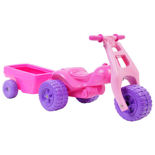Avoca Junior ATV Ride On w/Trailer - Pink