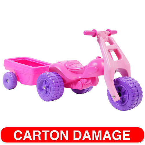 Avoca Junior ATV Ride On w/Trailer - Pink
