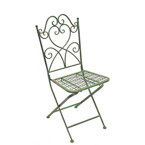 A.FRESCO Florentine Armless Chair Outdoor Furniture 96x49cm Antique Green