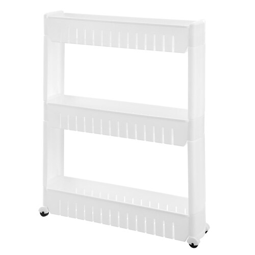 Boxsweden 3 Tier 72cm Slim Rack Storage Shelf - White