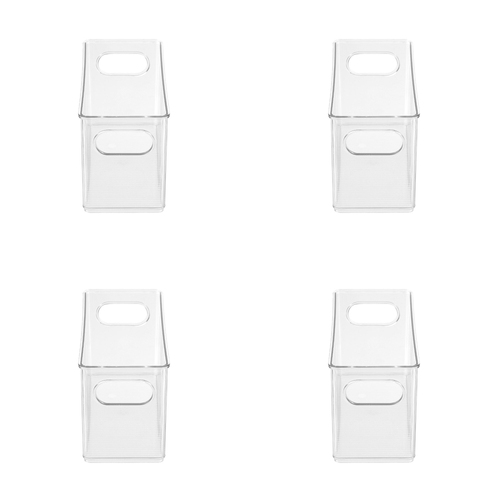 4x Boxsweden 25cm Crystal Stack Rectangle Container Organiser