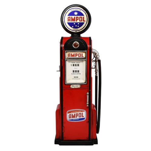 Boyle Ampol 46cm Petrol Gas/Fuel Pump Metal Ornament Decor