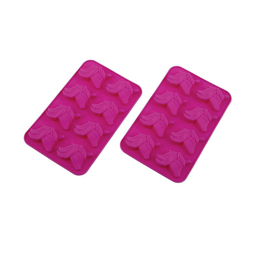 2pc Daily Bake Unicorn 8 Cup Silicone Chocolate Mould Set Pink