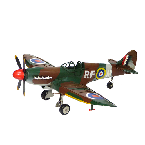 Boyle 46cm Ornament 1940 Spitfire Plane Metal Decor