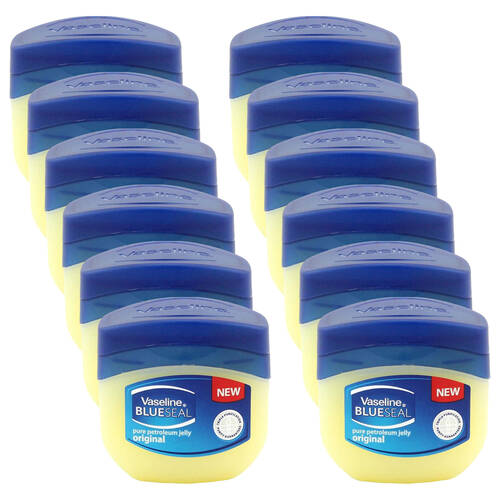 12PK Vaseline Blue Seal Original Moisturising Petroleum Jelly For Dry Skin 100ml