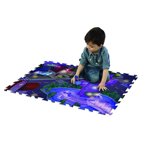 PJ Masks 28" x 19" Megamat Playmat w/ 1 Assorted Vehicle