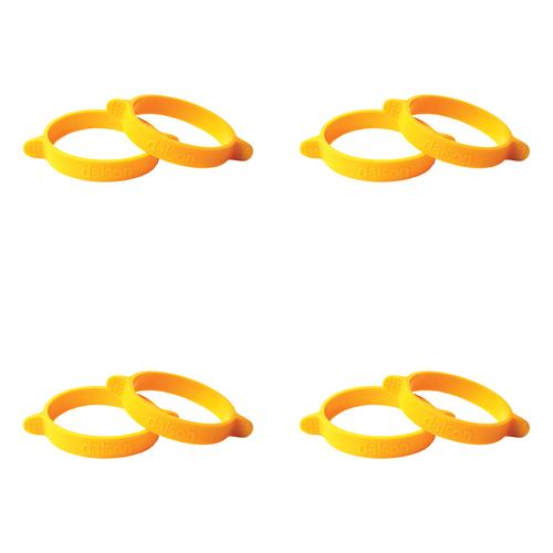 4x 2pc Appetito "Pansafe" Silicone Egg Rings Home Kitchen Cooking Yellow