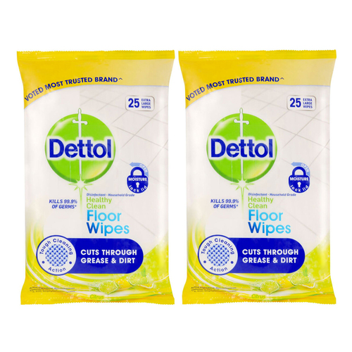 50pc Dettol Floor Wipes Citrus