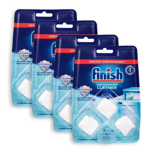 4PK 3pc Finish Dishwasher Cleaning Tablet
