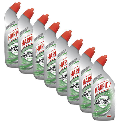 8PK Harpic 500ml Platinum Pro-Shield Toilet Cleaner Gel - Pine Forest