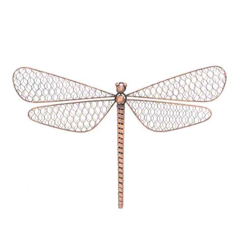  Large Steel/Bronze Wire Dragonfly Outdoor Decoration 39x27cm Assorted