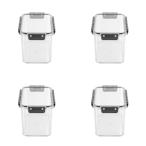 4PK Boxsweden Crystal 2.7L/21cm Pantry Storage Container - Clear