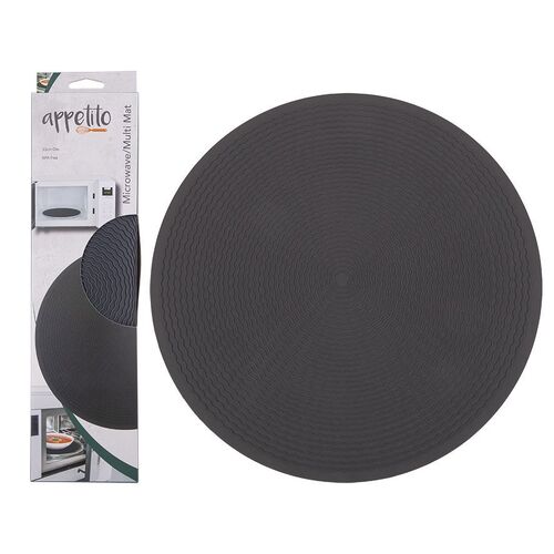 Appetitio Silicone Microwave Multi Mat 30cm Charcoal