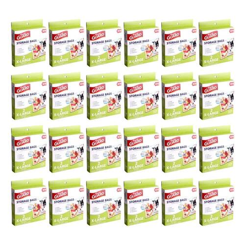24x 2pc Fresh Guard Zip-Locked Storage Organiser Bag BPA-Free XLarge