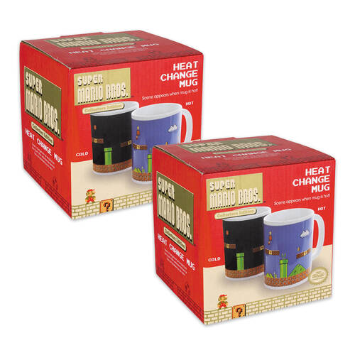 2PK Super Mario Bros Unique Interactive Heat Change Mug 300ml