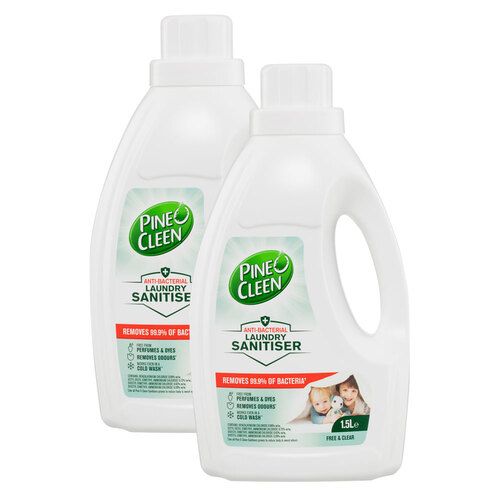2PK Pine O Cleen 1.5L Anti-Bacterial Laundry Sanitiser - Free & Clear