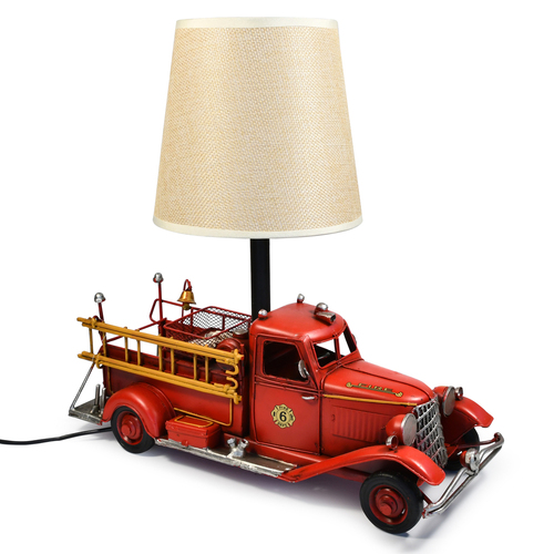 Auto Petit USB LED Lamp Fire Engine 32x31cm Red