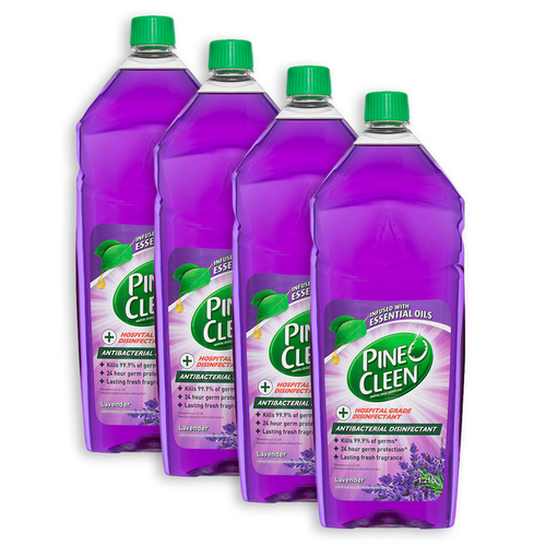 4PK Pine O Cleen Lavender Hospital Grade Antibacterial Disinfectant 1.25L