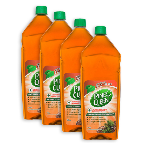 4PK Pine O Cleen Hospital Grade Antibacterial Disinfectant 1.25L - Pine