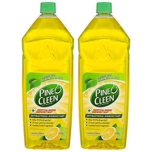 2PK Pine O Cleen Hospital Grade Disinfectant Lemon Lime 1.25 L