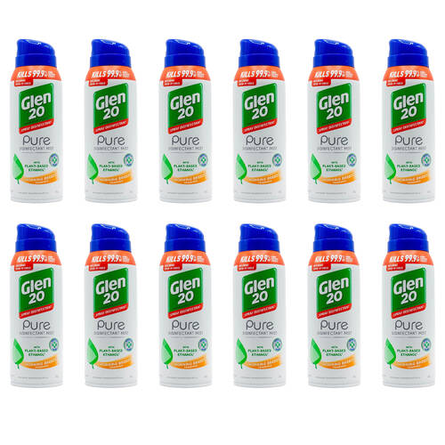 12PK Glen 20 Disinfectant Mist 283g Spray Morning Breeze