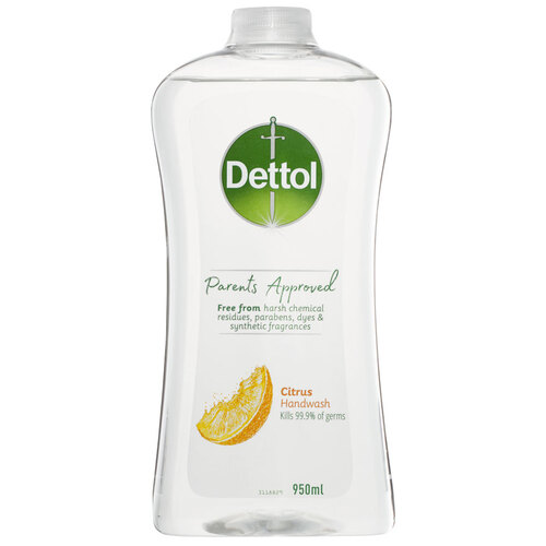 Dettol 950ml Hand Wash Citrus Liquid Refill Parents Approved