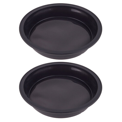 2x Daily Bake Silicone Round Cake Pan 24cm dia - Charcoal