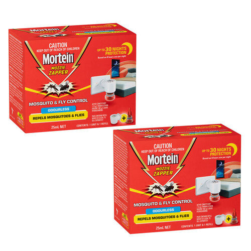 2PK Mortein Mosquito & Fly Control Mozzap 25ml