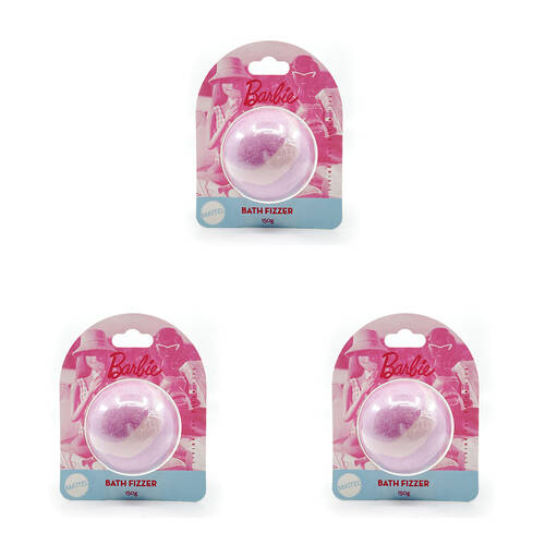 3PK Barbie Tween Range Scented Bath Fizzer 150g Bath Bomb