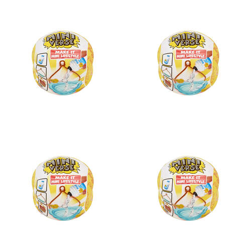 4PK MGA's Miniverse Make It Mini Lifestyle Home Series 1B Assorted 8y+