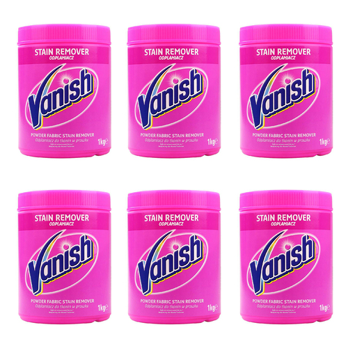6PK Vanish Laundry Detergent Powder Fabric Stain Remover 1kg