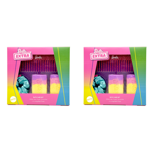 2x 4pc Barbie Extra Kids Shower/Grooming Bath Care Set 6y+